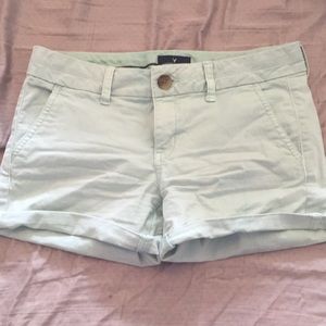 Mint American Eagle Midi Shorts